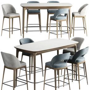 现代条形餐桌椅-03